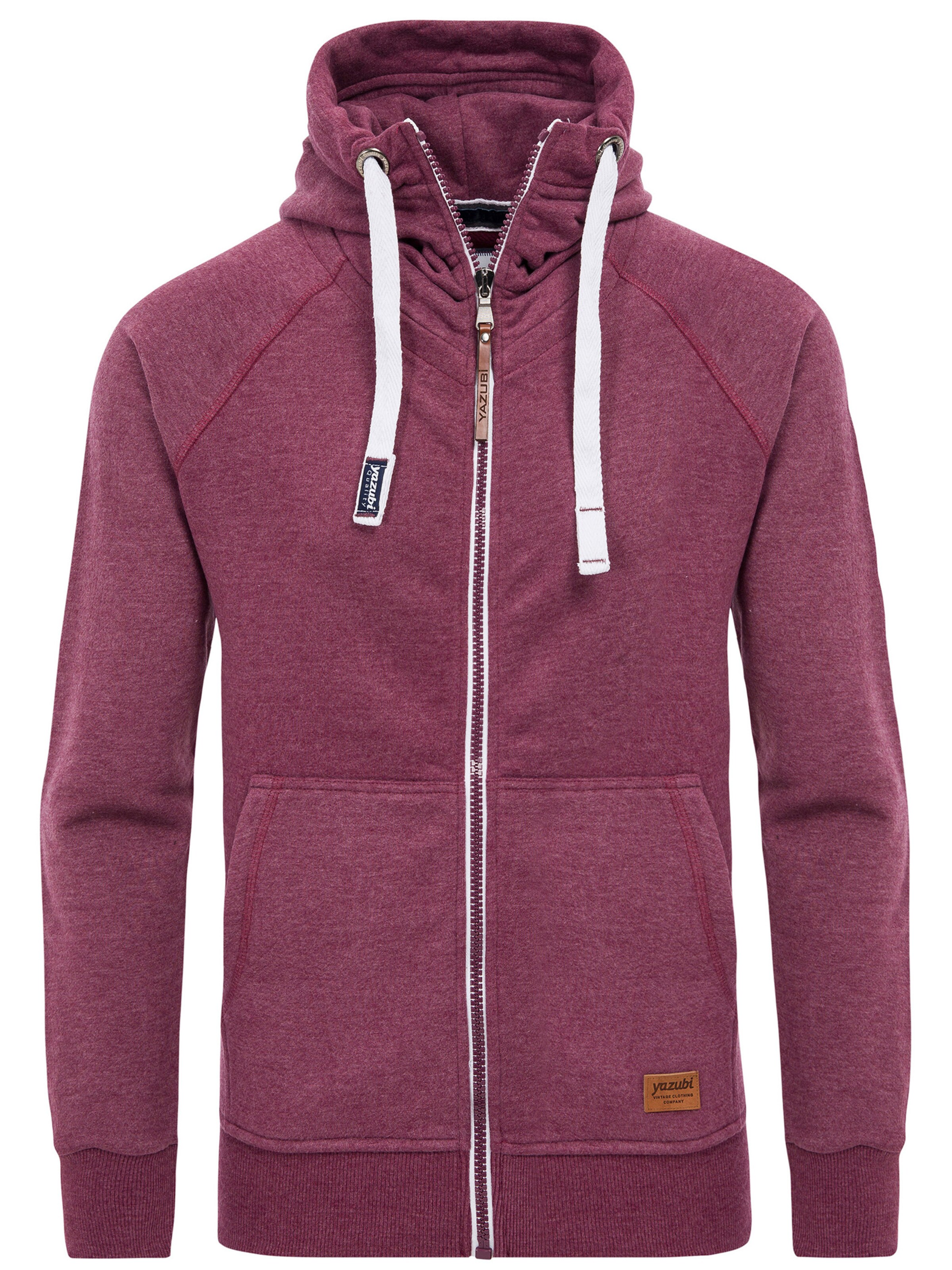 yazubi Zip-Up Hoodie 'Jacob' in Red