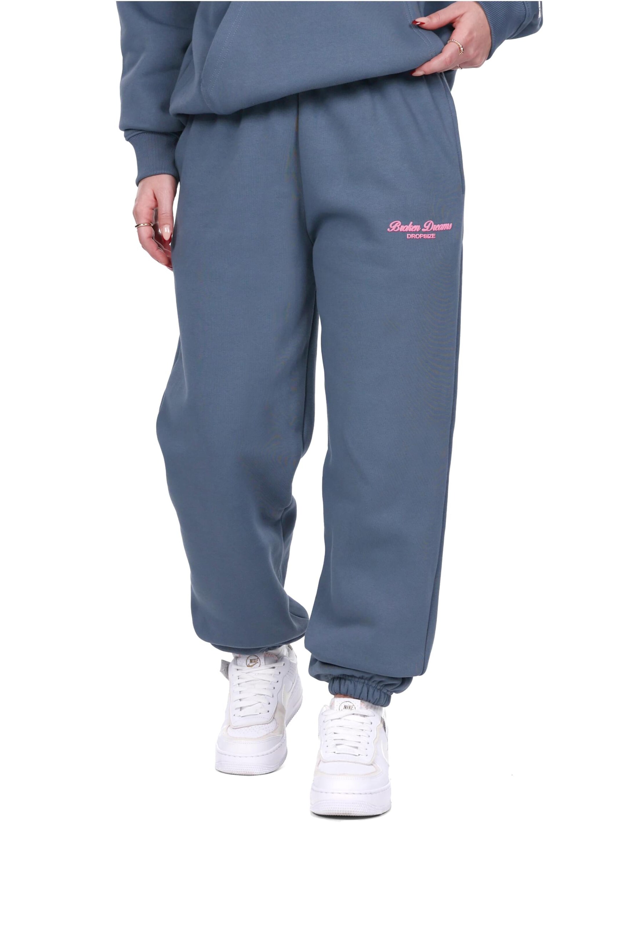 Dropsize Tapered Functionele broek 'Broken Dreams' in Blauw