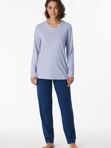 SCHIESSER Pyjama 'Comfort Essentials' in Blauw