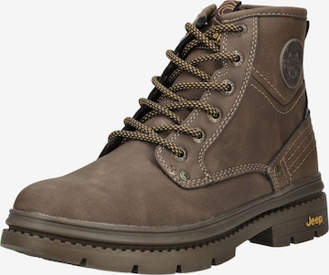 Bottines à lacets Jeep en marron : devant