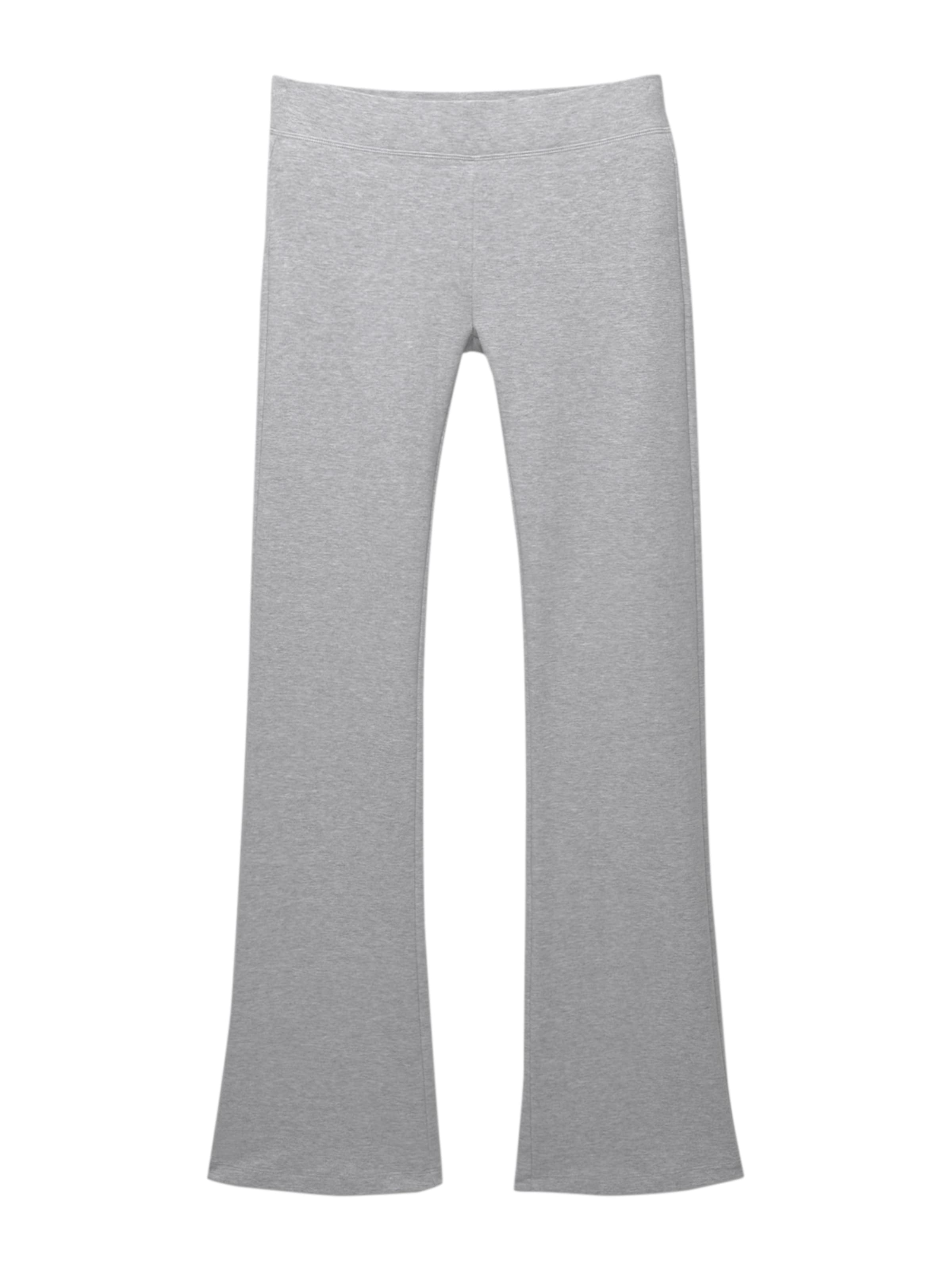 Pull&Bear Flared Broek in Grijs: voorkant