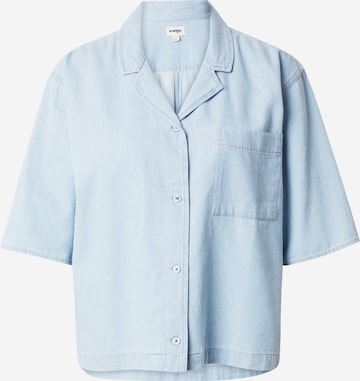 WRANGLER Blouse in Blauw: voorkant