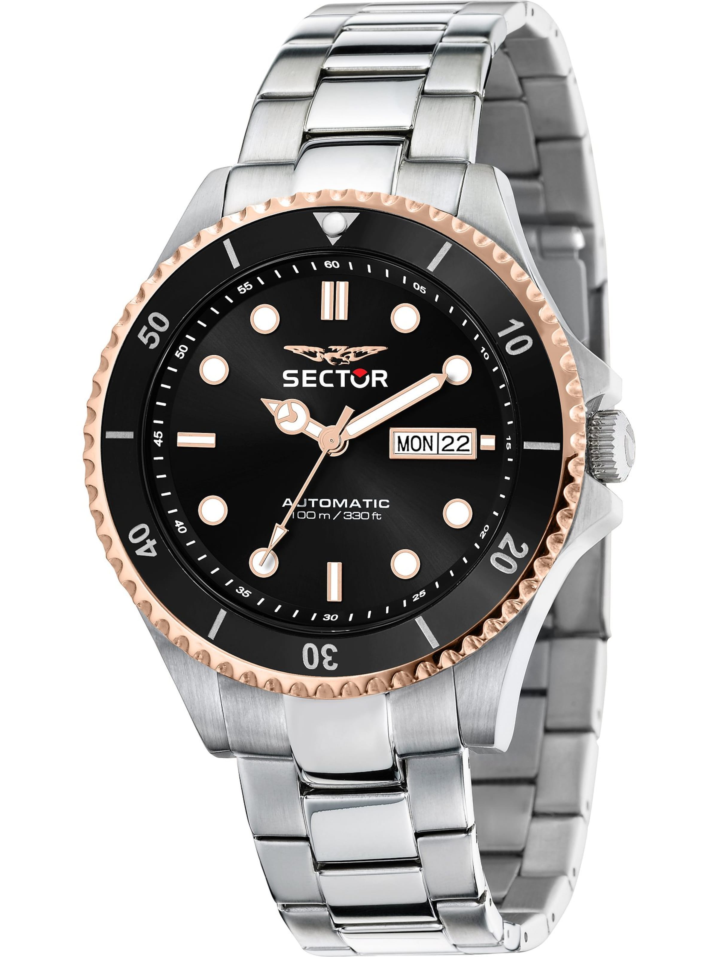 SECTOR Analog Watch in Silver: front