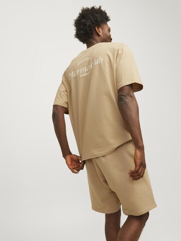 JACK & JONES T-Shirt 'Ocean Club' in Beige