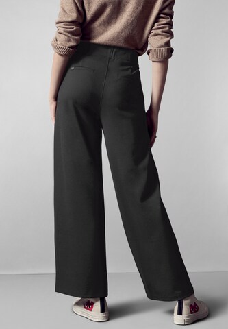 Street One Studio Wide Leg Bügelfaltenhose in Schwarz