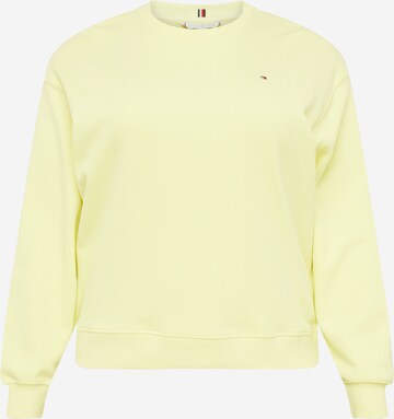 Tommy Hilfiger Curve Sweatshirt in Geel: voorkant