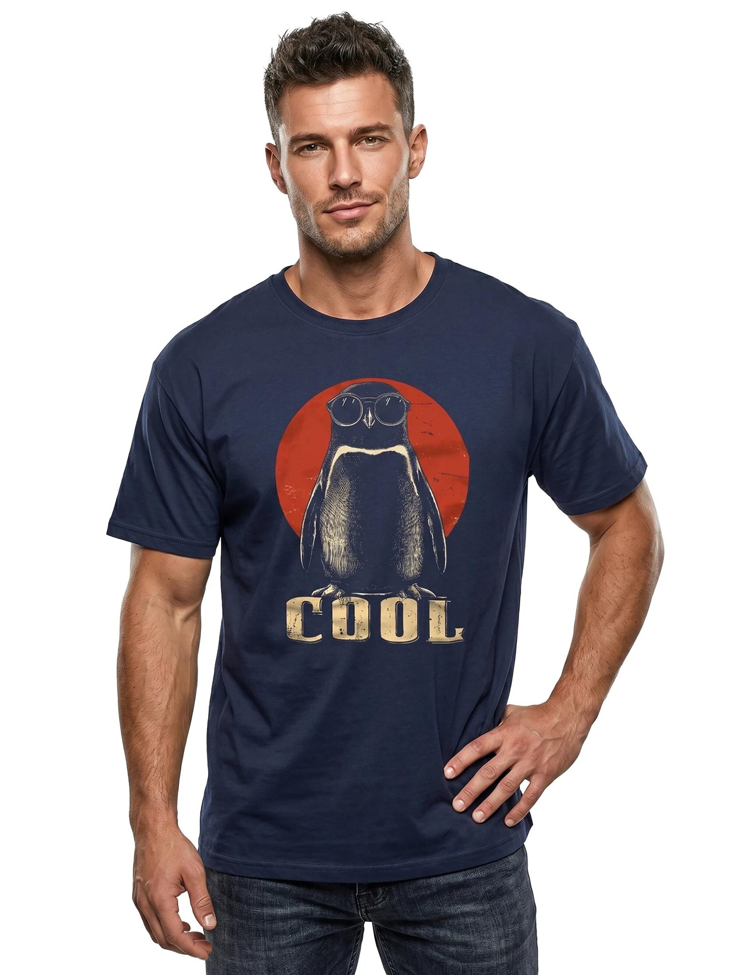 MAKAYA Shirt 'Pinguin' in Blue