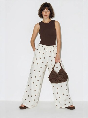 Bianco Lucci Wide Leg Hose‌‌‌‌‌‌‌ in Braun