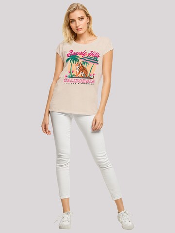 F4NT4STIC T-Shirt 'Beverly Hills California Glamour Summer' in Beige
