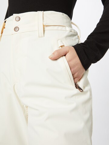 PROTEST Regular Workout Pants 'CINNAMON' in White