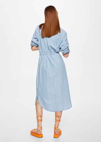 MANGO Shirt Dress 'SAYANA' in Blue