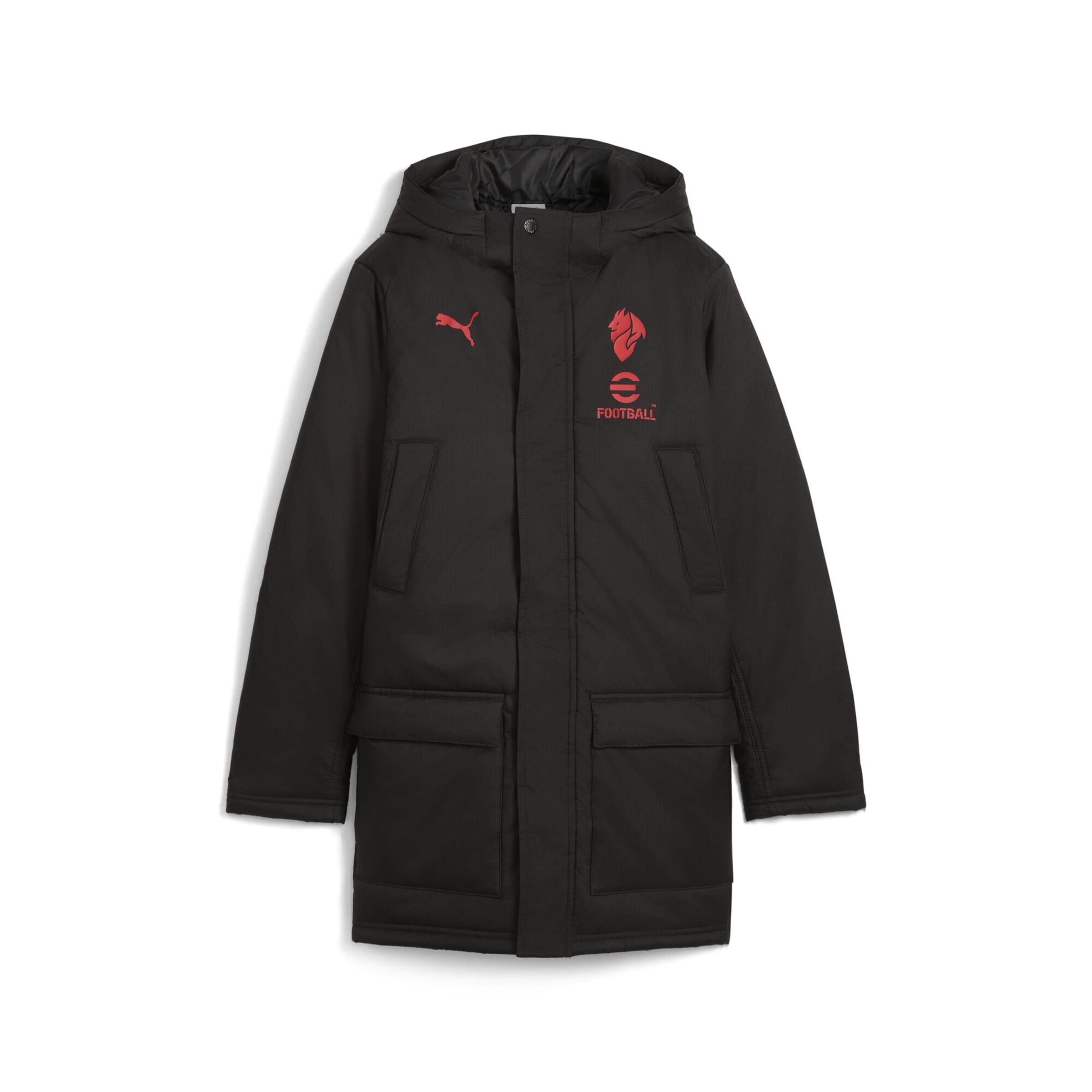 PUMA Mantel 'AC Milan' in Schwarz: Vorderseite