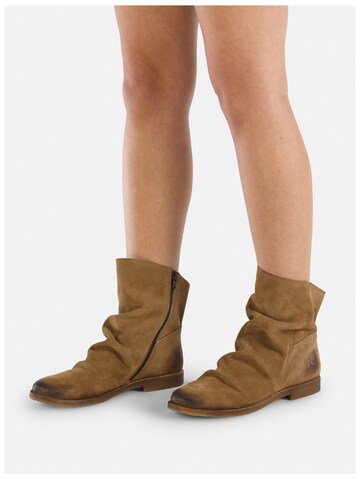 Felmini Wide Fit Ankle Boots in Brown: front