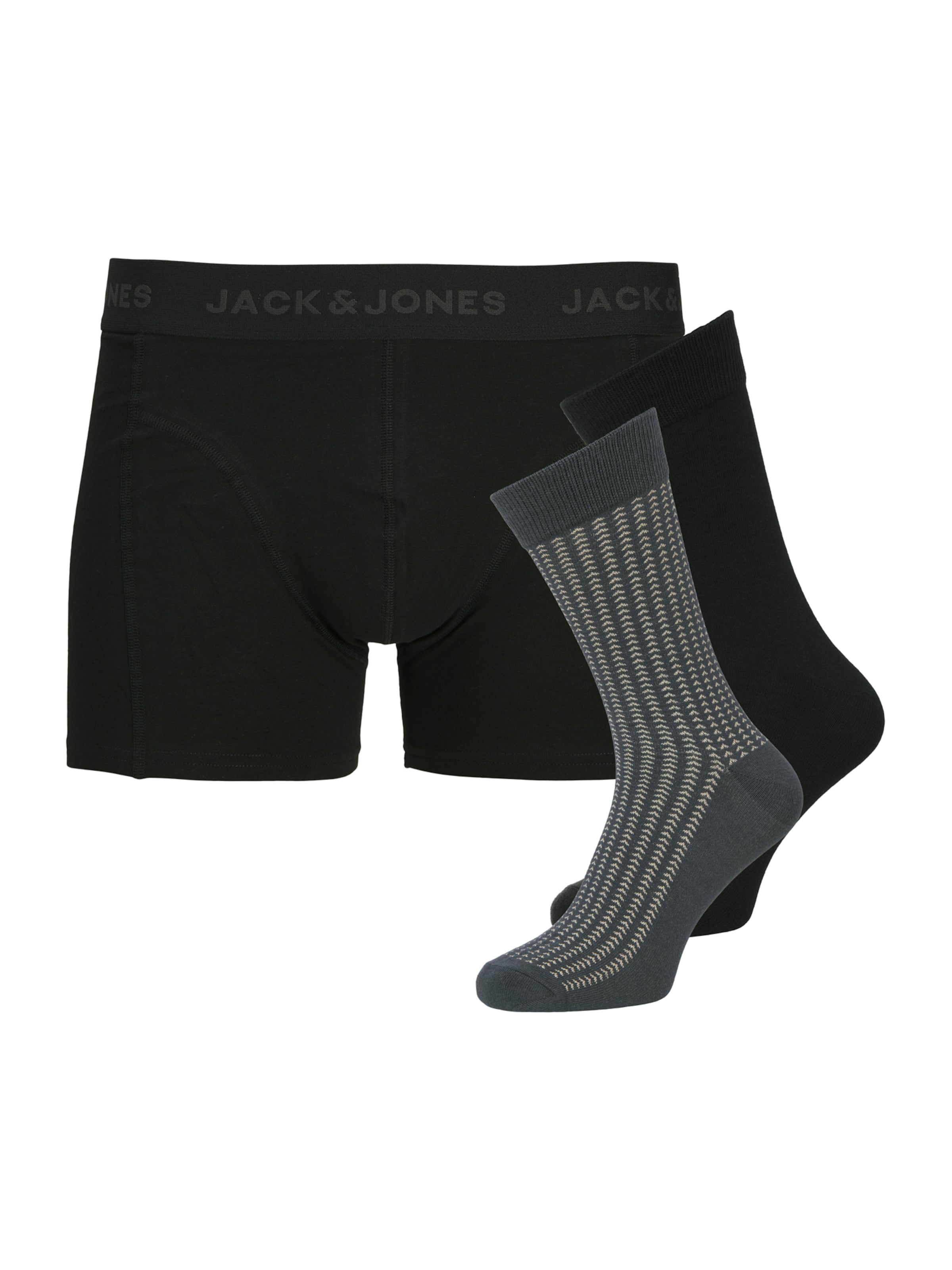 JACK & JONES Boxer shorts 'JACTRENT' in Cream / Dark grey / Black, Item view