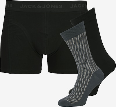 JACK & JONES Bokserishortsit 'JACTRENT' värissä kerma / tummanharmaa / musta, Tuotenäkymä