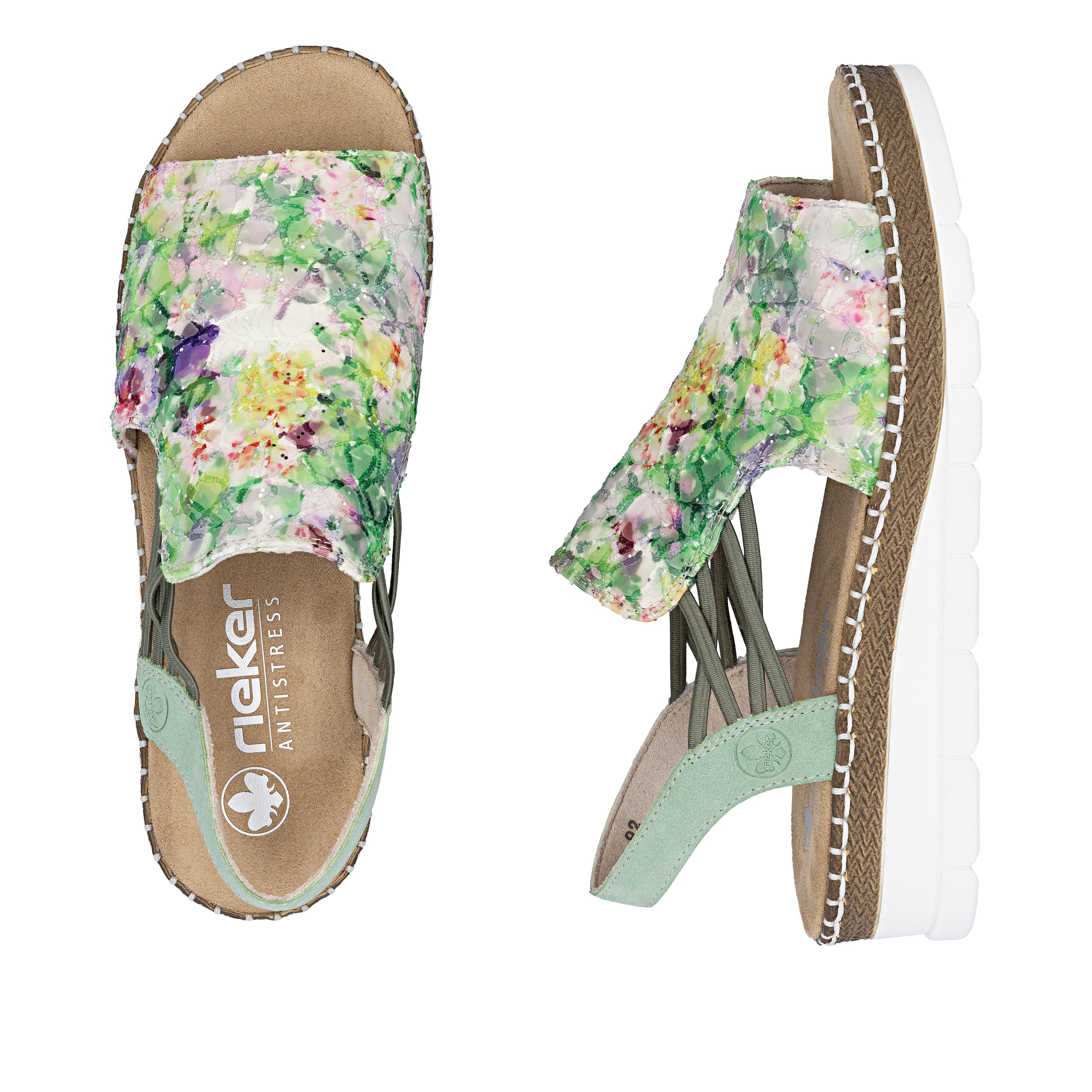 Sandales Rieker en mélange de couleurs