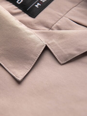 Ombre Comfort fit Button Up Shirt 'OM-SHSS-0168' in Beige