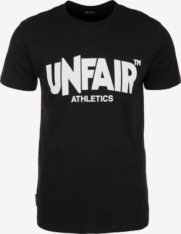 Unfair Athletics Shirt 'Classic Label' in Zwart: voorkant