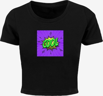 Merchcode Shirt 'Cool Comic' in Zwart: voorkant