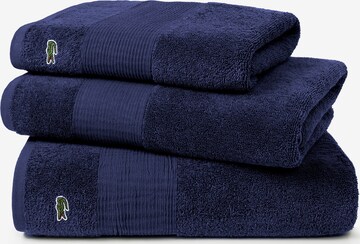 LACOSTE Handtuch 'LE CROCO' in Blau