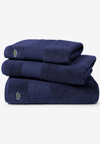 LACOSTE Shower Towel 'L LE CROCO' in Blue