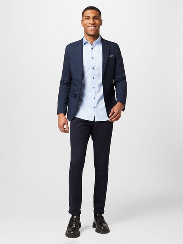 OLYMP Slim fit Overhemd in Blauw