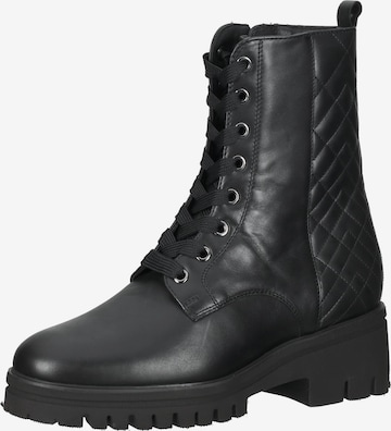 HASSIA Lace-Up Ankle Boots in Black: front