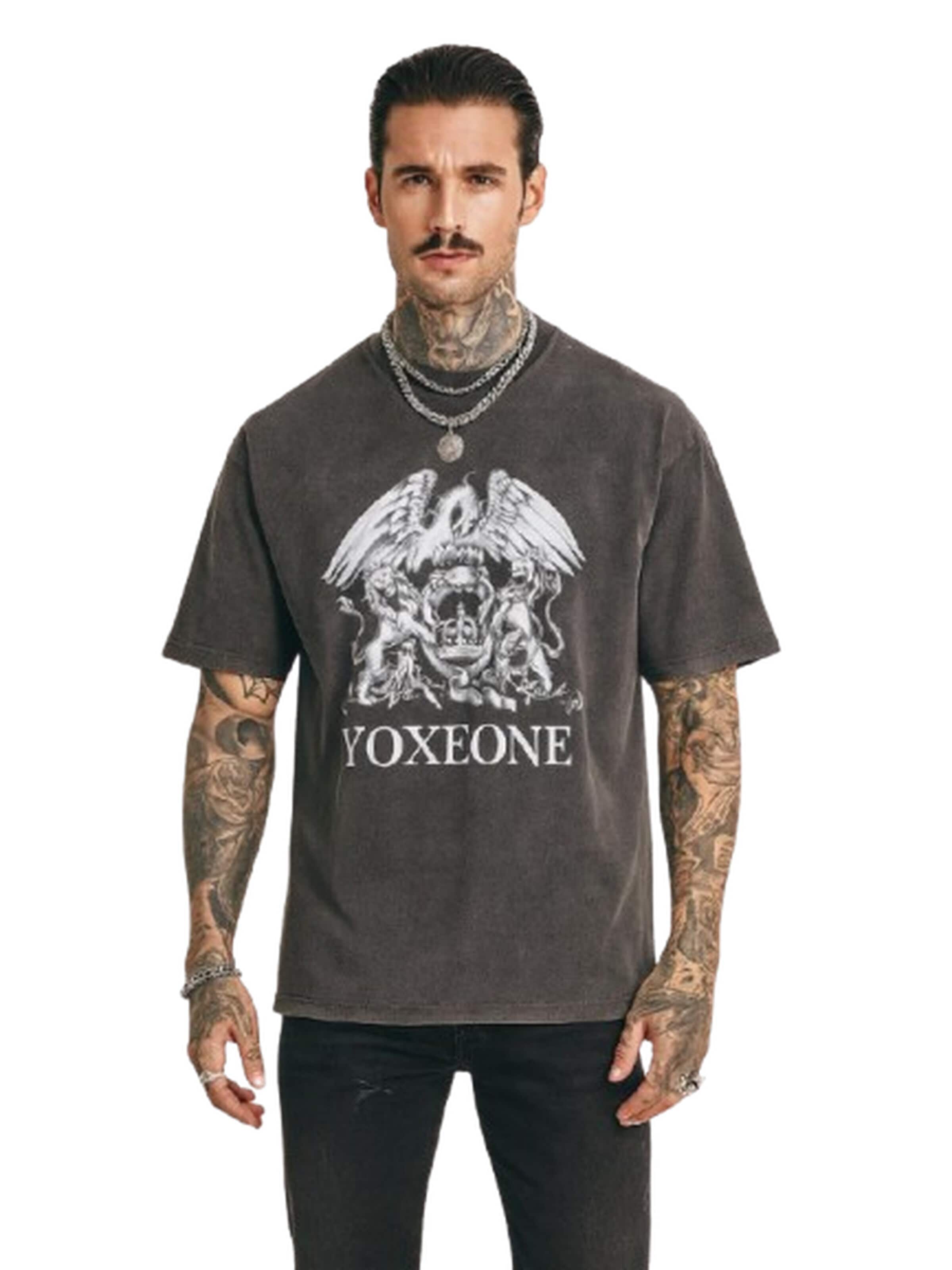 Yoxeone Shirt 'QUEEN' in Grey