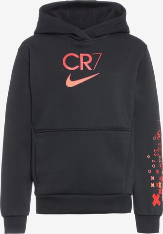 NIKE Athletic Sweatshirt 'CR7' in Black: front