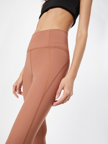 Girlfriend Collective Skinny Workout Pants in Brown