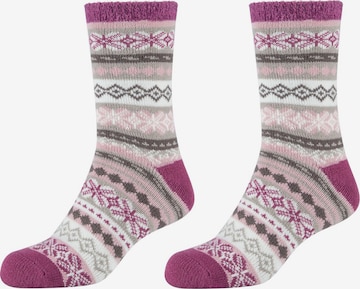 camano Socks in Pink: front