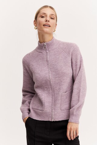 b.young Knit Cardigan 'MARTINE' in Purple: front