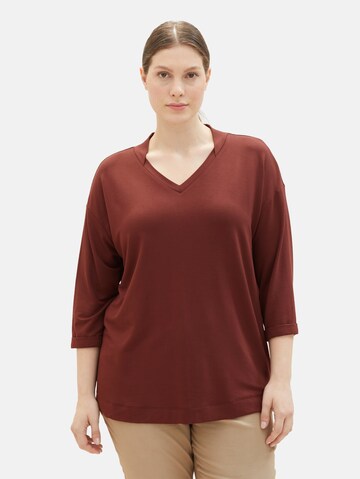 Tom Tailor Women + - Blusa em castanho: frente