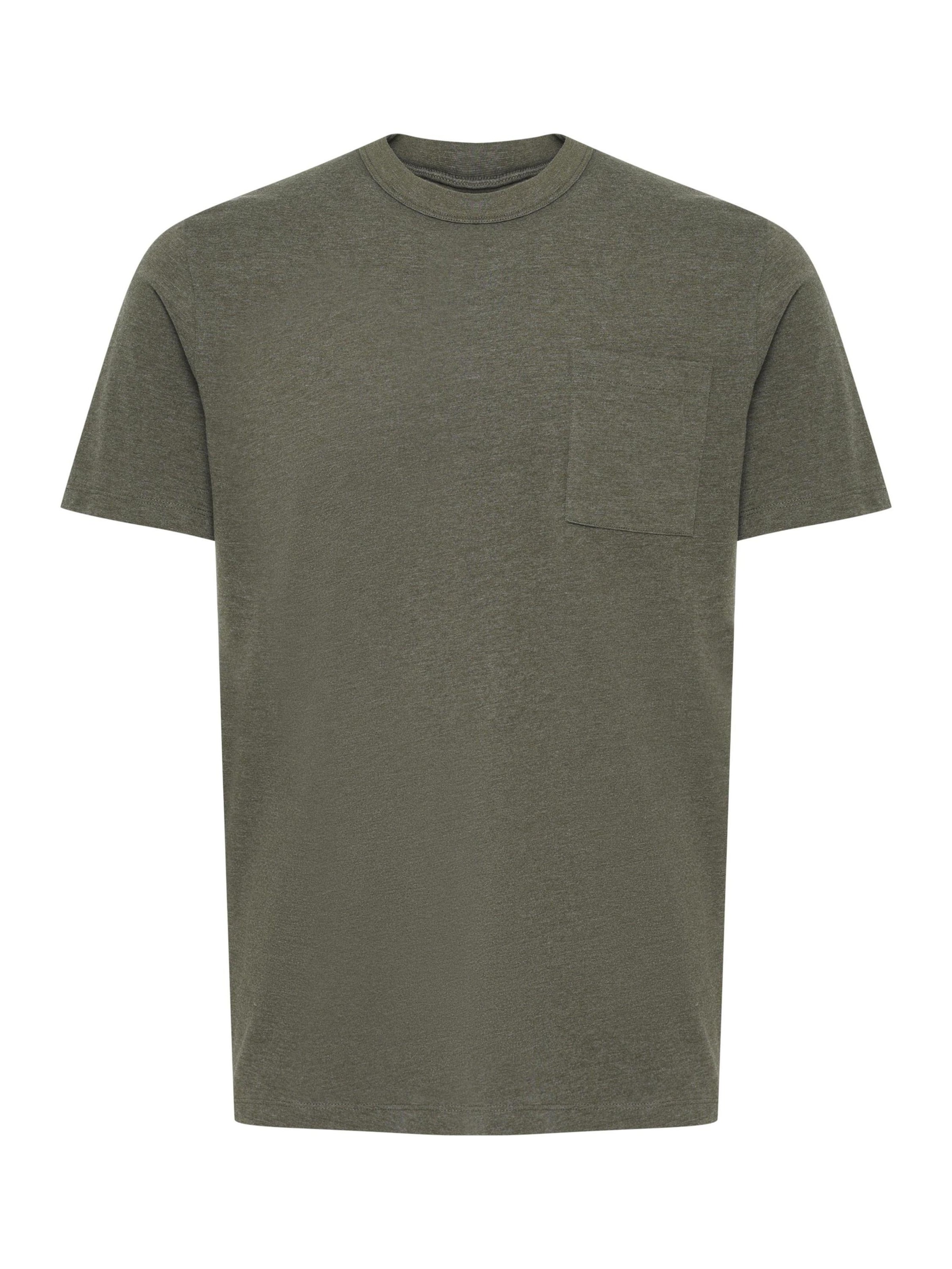 Casual Friday T-Shirt ' CFJASPER mélange tee with chest pocket ' in Grün: Vorderseite
