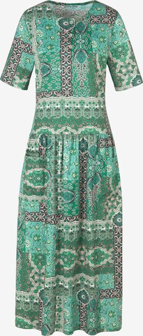 Green Cotton Dress in Green: front