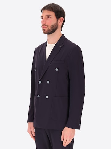 Distretto12 - Ajuste estrecho Chaqueta tipo saco para negocios en azul