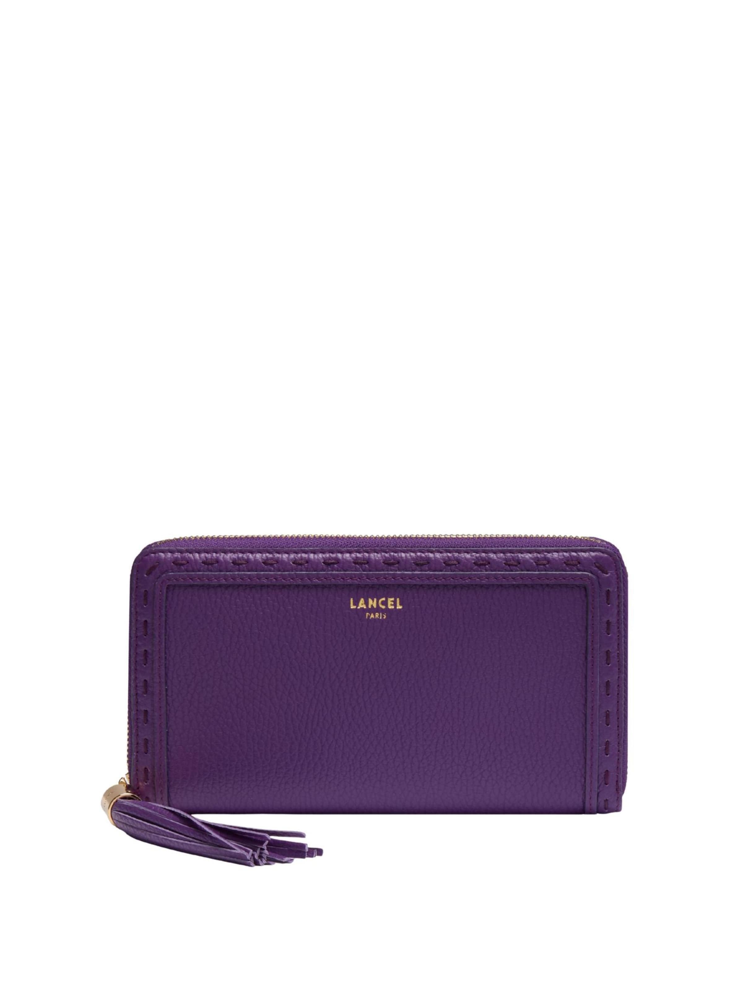 Lancel Wallet in Purple: front