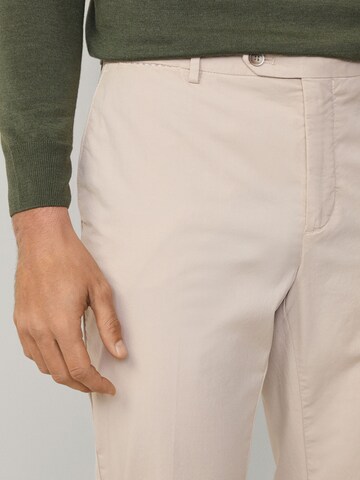 Hackett London Обычный Брюки со складками в Бежевый