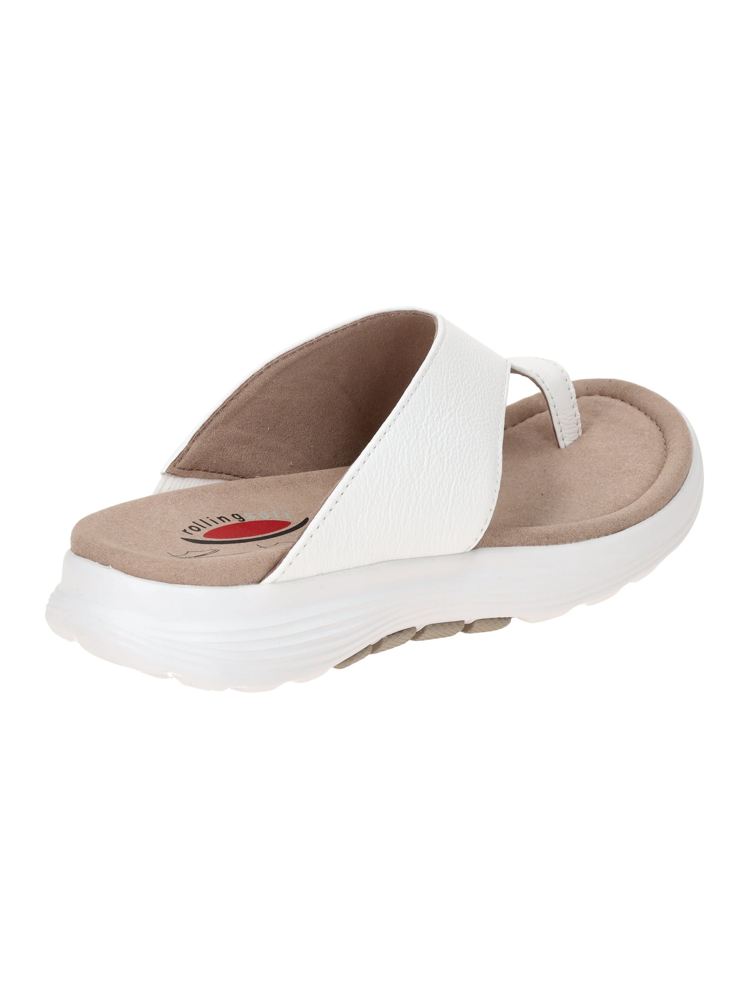 GABOR Pantolette 'Gabor RollingSoft Pantolette weiß Glattleder 86.812.60'‌ in Weiß