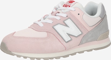 Sneaker '574' di new balance in rosa: frontale