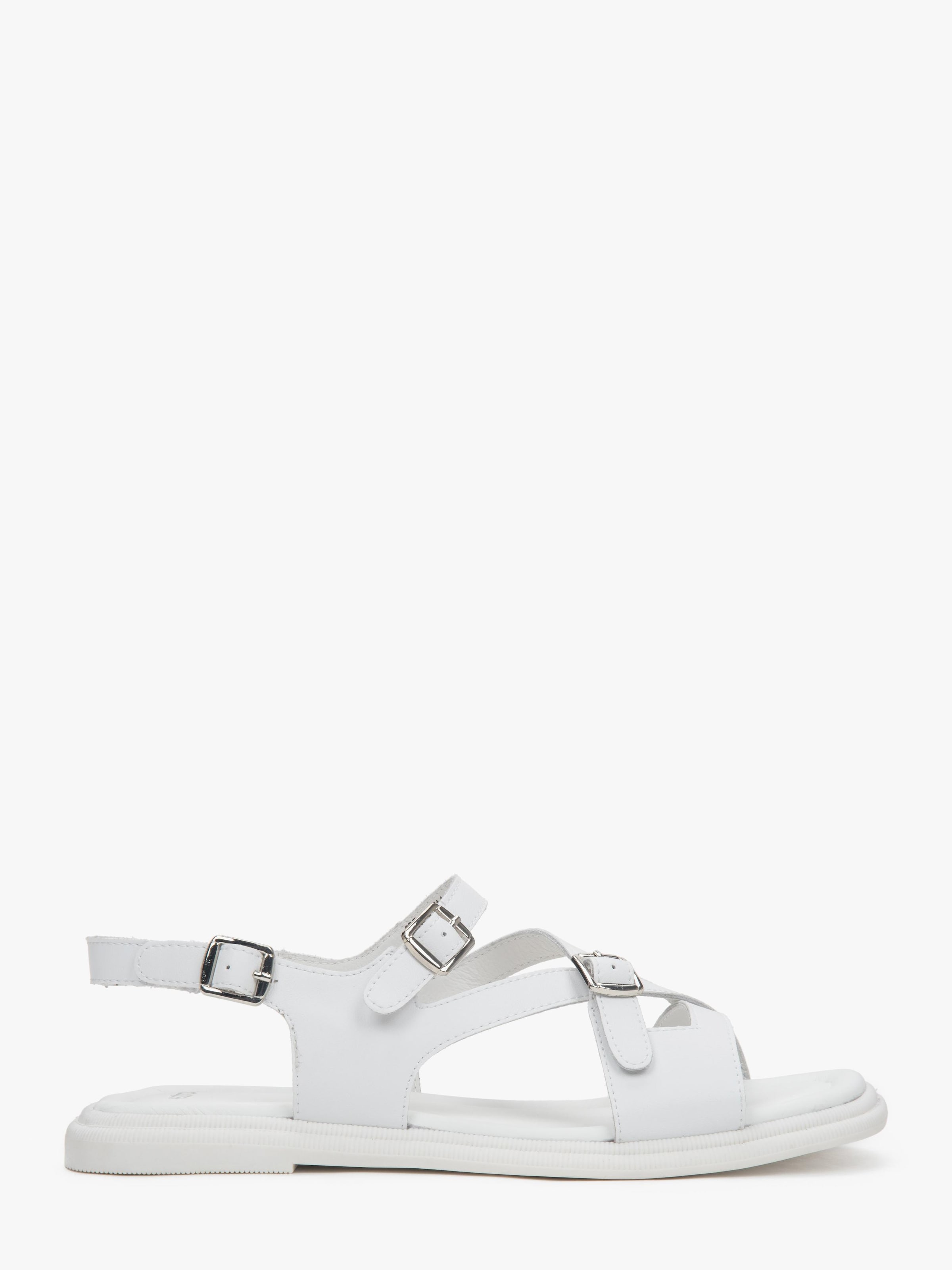 Estro Sandal '24-11-02' in White: front