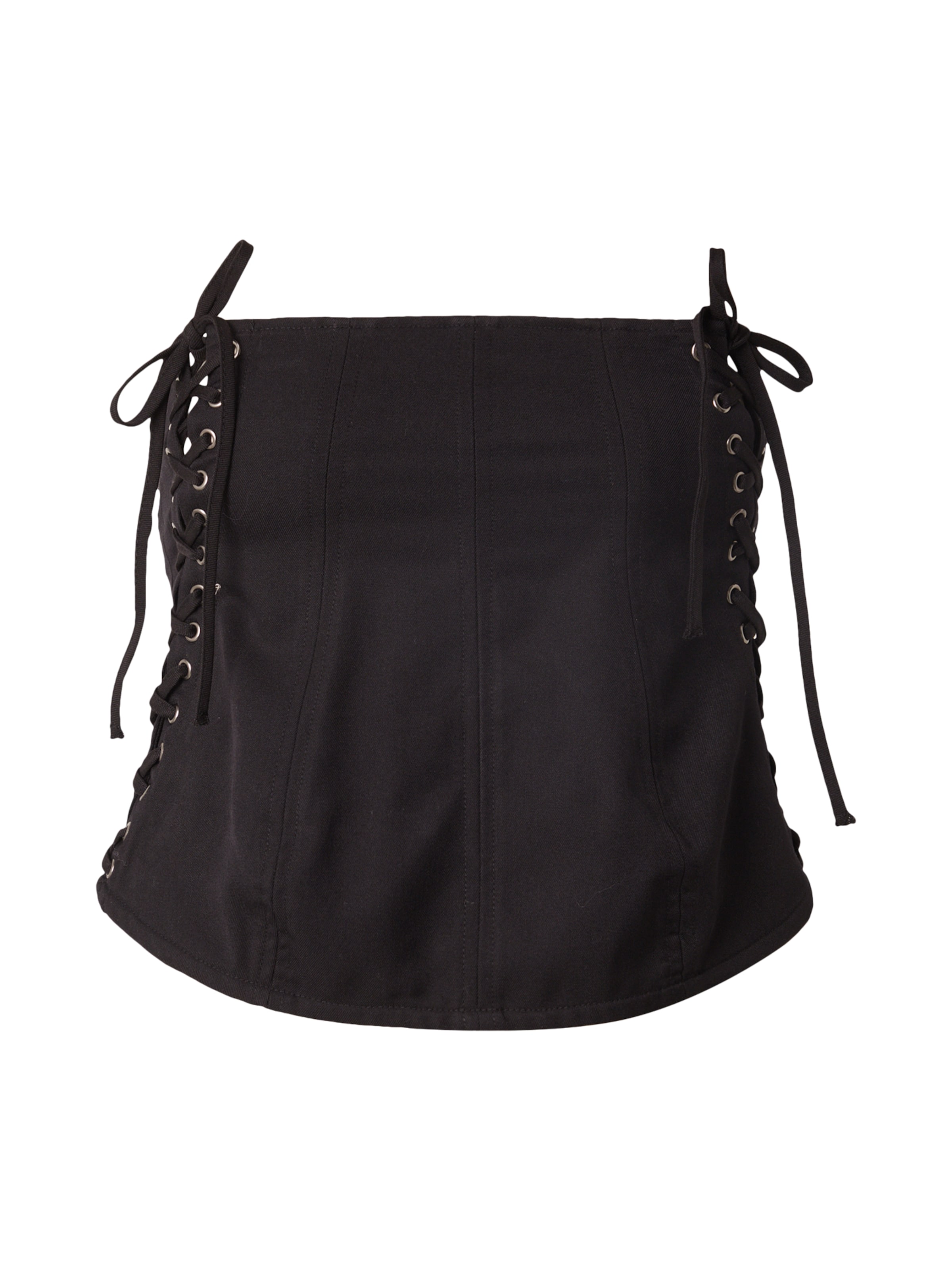 Top de la Monki pe negru: față