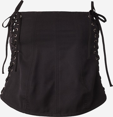 Monki Τοπ σε μαύρο: μπροστά