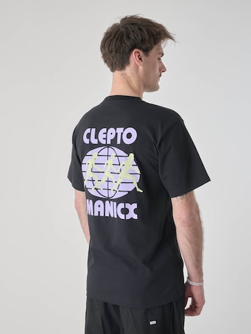 Maglietta 'Classic Relay' di Cleptomanicx in nero: frontale