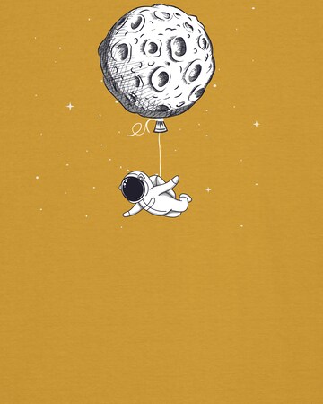 Watapparel Shirt 'Funny Spaceman' in Yellow