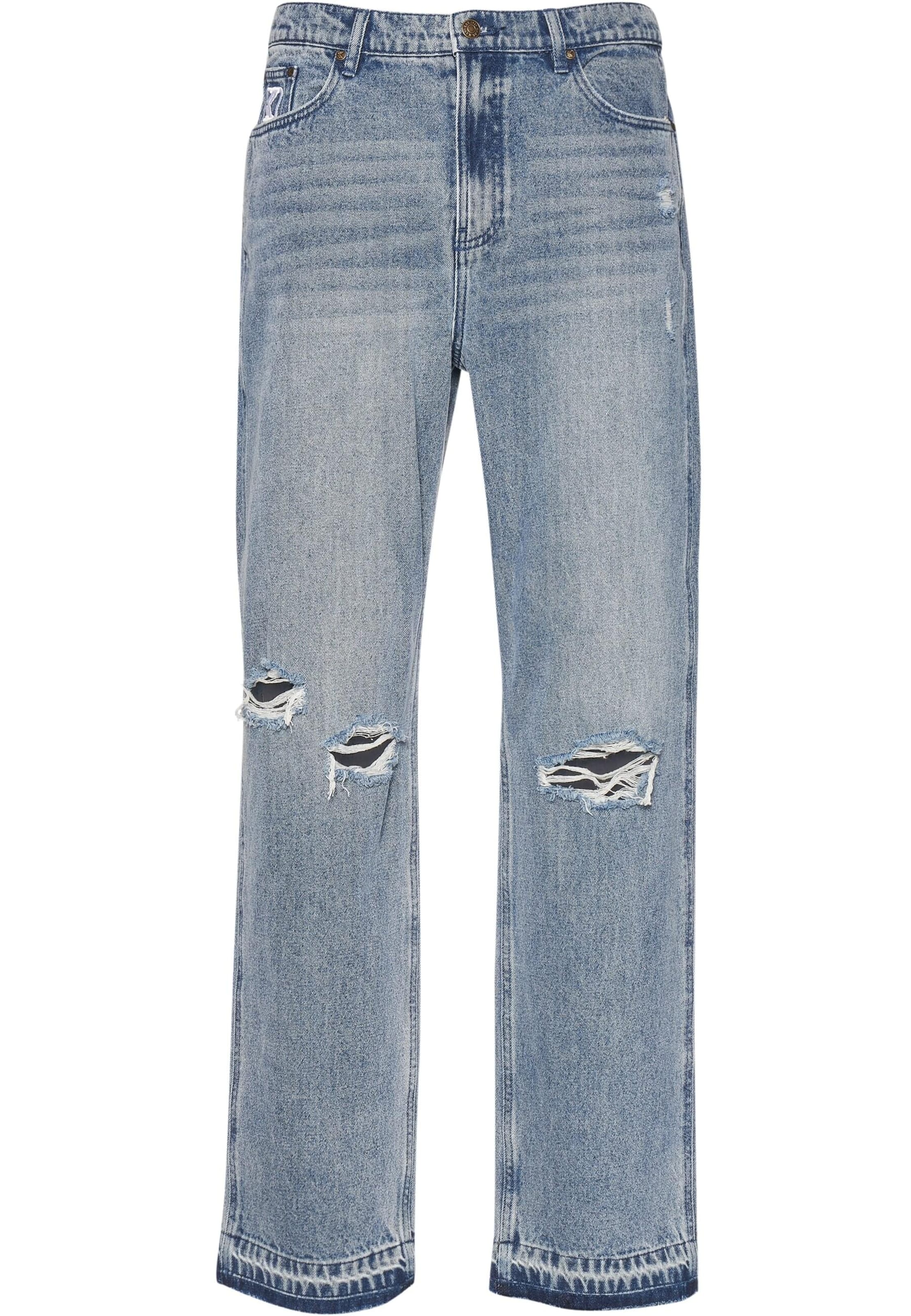 Wide leg Jeans di Karl Kani in blu: frontale