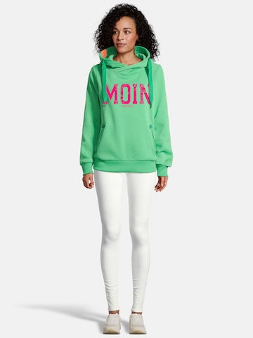 salzhaut Sweatshirt 'SÜNN - MOIN' in Grün
