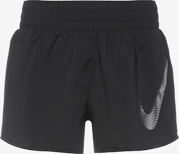 NIKE Широка кройка Спортен панталон в черно: отпред