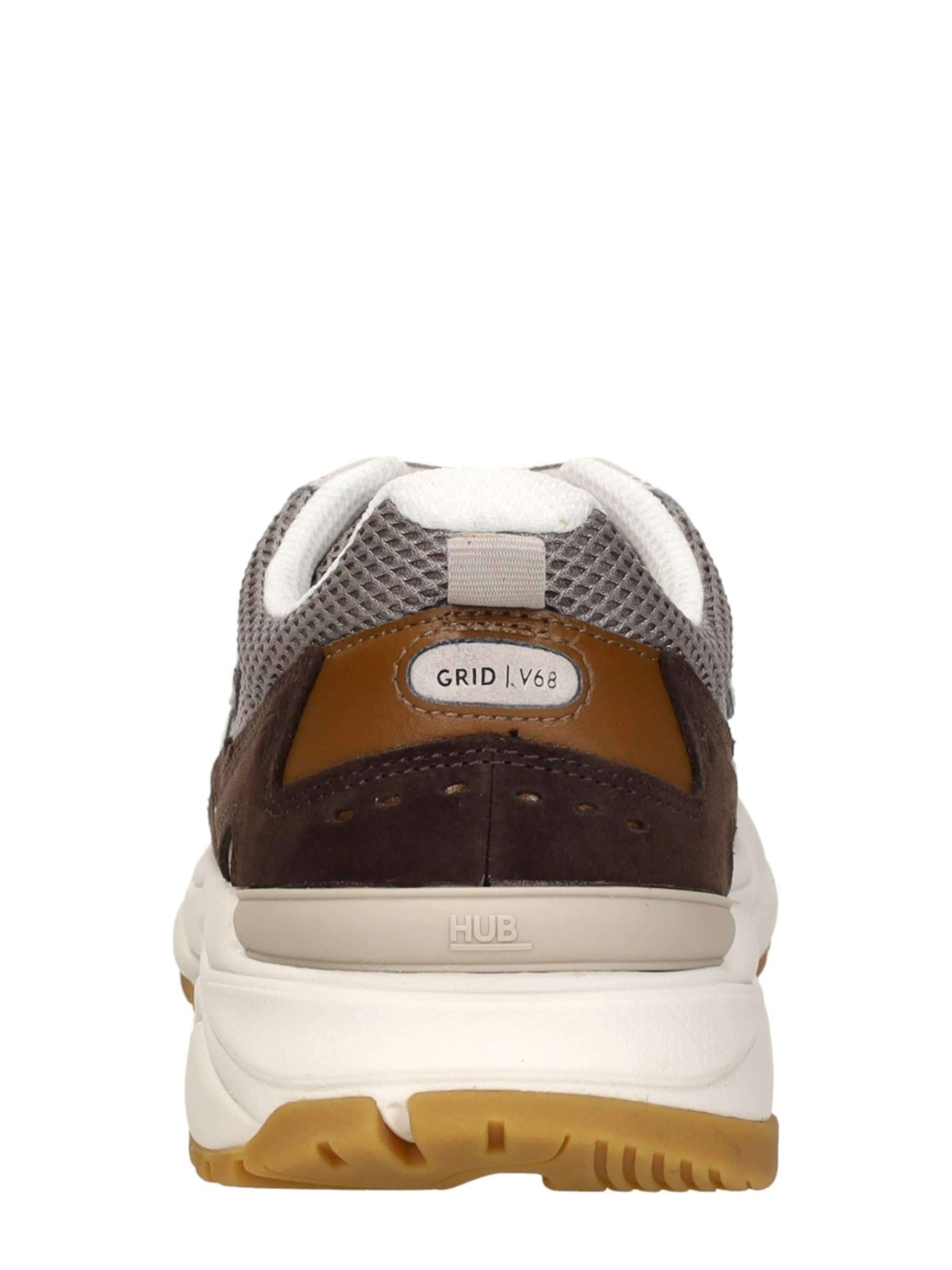 Baskets basses 'Grid' HUB en marron