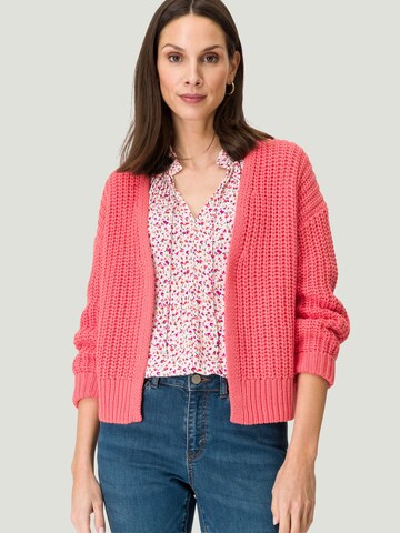 zero Knit Cardigan in Pink: front